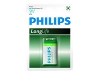 PHILIPS 6F22L1B/10 Battery PHILIPS LONGLIFE 9V 6F22 (BLISTER OF 1)