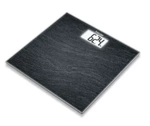 Cantar de baie Beurer GS 203 din sticla, Ardezie, 150 kg/100 g, garantie 5 ani