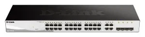 Switch D-Link DGS-1210-28, 28 porturi 10/100/1000 Gigabit Smart Switch inclusiv 4 porturi 1000Base-T /SFP, gestionate, pentru instalare într-un dulap