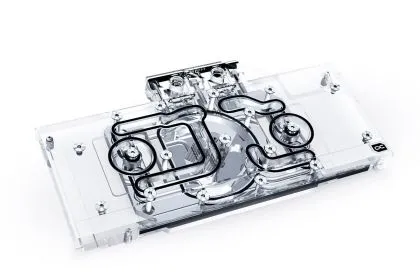 Bloc de apa pentru placa video Alphacool Eisblock Aurora Acryl GPX-A Radeon RX 6700XT Reference cu placa de spate