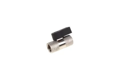 Supapă cu bilă Alphacool Eiszapfen, cu două căi, G1/4, argintiu