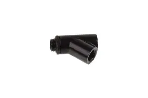 Conector Y Alphacool Eiszapfen, pivotant, 45°, G1/4 tată la 2 x G1/4 filet interior, negru mat