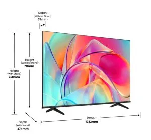 Televizor Hisense 55" E7KQ, 4K Ultra HD 3840x2160, QLED, Quantum Dot, HDR 10+, HLG, Dolby Vision, DTS Virtual X, Smart TV, WiFi 5GHz, WiFi Direct, BT, Anyview Cast, 3xHDMI, 2xUSB, LAN, CI+ , DVB-T2/C/S2, negru