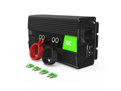Invertor GREEN CELL, 12/220V, DC/AC, 1000W/2000W, undă sinusoidală pură