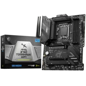 MSI MAG B760 TOMAHAWK WIFI, ATX, Socket 1700, Dual Channel DDR5 7000+(OC)MHz, 2x PCIe x16 slots, 3x M.2 slots, 1x HDMI, 1x DP, 1x USB 3.2 Gen 2x2 Type-C, 4x USB 3.2 Gen 2, 4x USB 2.0, 7.1 HD Audio, 2.5Gbps LAN, WI-FI 6E, BT, 3Y