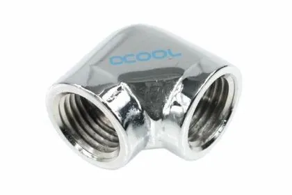 Alphacool HF L-connector G1/4 inner thread to G1/4 inner thread, chrome