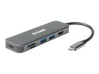 Mini stație de andocare D-LINK 6in1 USB-C