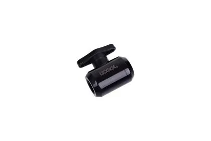 Supapă cu bilă Alphacool, Filet interior G1/4, Negru mat