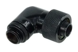 Alphacool 16/10 compression fitting 90° revolvable G1/4'', deep black