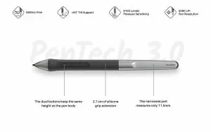 Tabletă grafică HUION Inspiroy 2 M, 5080 LPI, Verde