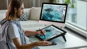 Tableta grafica HUION Kamvas Pro 24 GT2401, Neagra