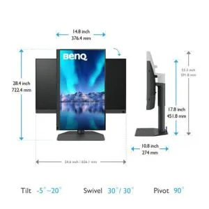 Monitor BenQ PhotoVue SW272Q, 27 inchi, 1440p, HDR, negru