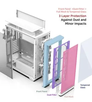 Zalman кутия Case EATX - Z10 DUO White - Mesh/Tempered Glass