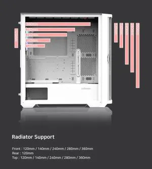 Zalman кутия Case EATX - Z10 DUO White - Mesh/Tempered Glass