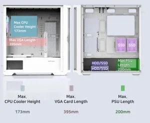 Zalman кутия Case EATX - Z10 DUO White - Mesh/Tempered Glass