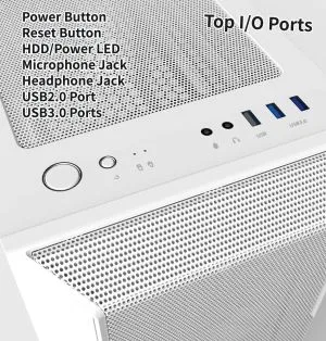 Zalman Case ATX - I3 NEO White - RGB, Mesh