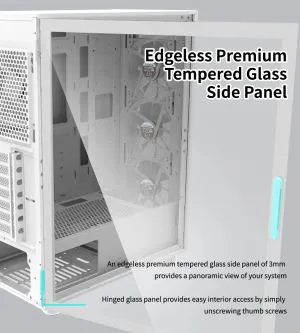 Zalman Case ATX - I3 NEO White - RGB, Mesh