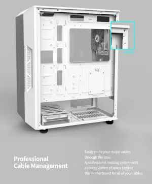 Zalman Case ATX - I3 NEO White - RGB, Mesh