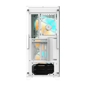 Cutie Gigabyte C301 WHITE V2, sticlă securizată, Mid-Tower, RGB Fusion