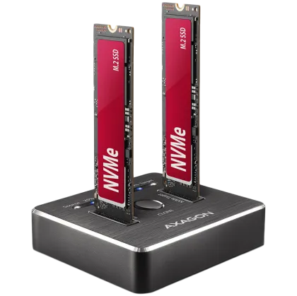 AXAGON ADSA-M2C DUAL NVMe CLONE MASTER DOCK SuperSpeed USB-C 10 Gbps docking station
