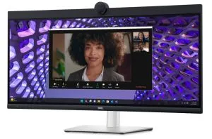 Monitor Dell P3424WEB, 34" Curved Video Conferencing, WQHD AG, IPS, 21:9, 5ms, 1000:1, 300 cd/m2, (3440x1440 ), 99% sRGB, HDMI, DP, USB-C, USB 3.2 hub, RJ45, ComfortView Plus, Height Adjustable, Swivel, Tilt, Black