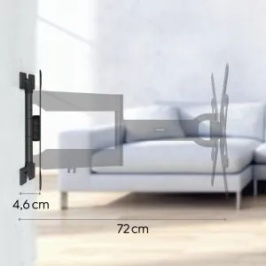 Hama FULLMOTION TV Wall Bracket, 165 cm (65