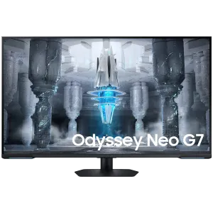 Монитор Samsung Odyssey Neo G7 LS43CG700NUXEN, 43" VA 3840x2160 UHD 16:9 144Hz, 1ms, 400cd/m2, 4250:1, 178/178, DisplayPort, 2x HDMI, USB Hub, Wi-Fi, Bluetooth, LAN, Speakers, 2Y