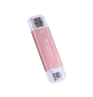 Hard disk Transcend 2TB, USB External SSD, ESD310P, USB 10Gbps, Type C/ A, Pink