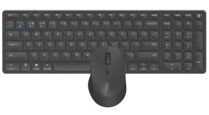 Set tastatură și mouse RAPOO 9700M, Multi mod, Bluetooth, 2.4Ghz, Wireless, Gri închis