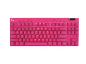 Геймърска механична клавиатура Logitech G Pro X TKL Lightspeed Tactile Switch, Magenta