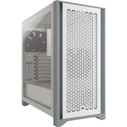 Carcasă Corsair 4000D Airflow Mid Tower, sticlă securizată, albă