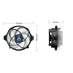 Compact Intel CPU-Cooler Arctic Alpine 23, AM4