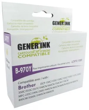 Mürekkep Püskürtmeli UPRINT LC970/1000 BROTHER, Sarı