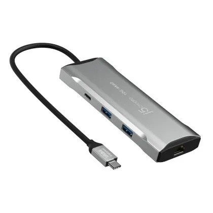 Stație de andocare j5create Mini Dock JCD393, USB-C, USB, HDMI, Ethernet, SD, microSD