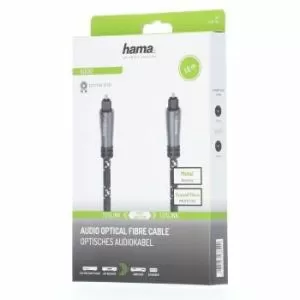 Audio Optical Fibre Cable HAMA ODT plug (Toslink), metal, 1.5 m