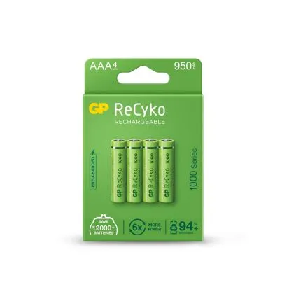 Acumulator Baterie GP R03 AAA 1000mAh NiMH 100AAAHCE-EB4 4 buc. în ambalaj GP
