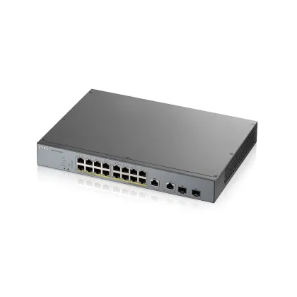 Comutator ZyXEL GS1350-18HP, 18 porturi, Gigabit, gestionat, PoE 250W