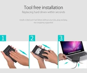 Orico Storage - Case - 3.5 inch USB3.0 UASP black - 3588US3