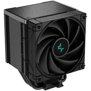 "DeepCool AK500 Zero Dark, CPU Air Cooler, 1x120mm FK120 PWM FDB Fan, Digital Display, ARGB, TDP 240W, 5 Heatpipes, Black, LGA2066/2011-v3/2011/1700/1200/115x, AMD AM5/AM4, 127x117x160 mm (LxWxH), 3Y,R-AK500-BKNNMT-G-1"