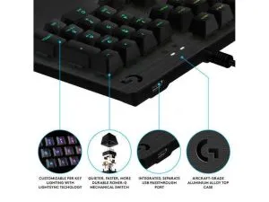 Tastatură mecanică pentru jocuri Logitech G512 GX Brown Comutatoare tactile