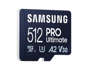 Card de memorie Samsung PRO Ultimate, microSDXC, UHS-I, 512 GB, Adaptor, cititor USB