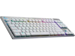Logitech Kablosuz Oyun Mekanik Klavye, G915 TKL Beyaz Lightsync RGB, Dokunsal Anahtarlar
