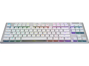 Logitech Kablosuz Oyun Mekanik Klavye, G915 TKL Beyaz Lightsync RGB, Dokunsal Anahtarlar