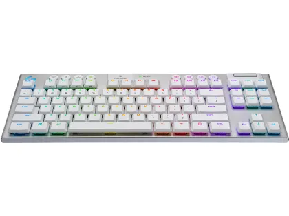 Logitech Kablosuz Oyun Mekanik Klavye, G915 TKL Beyaz Lightsync RGB, Dokunsal Anahtarlar