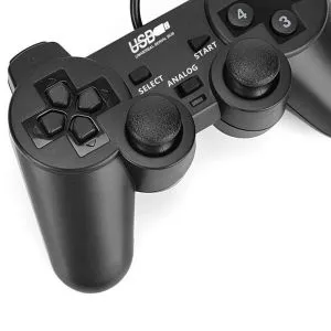 Gamepad cu fir ESTILLO 703 Dual Vibration, USB, Negru