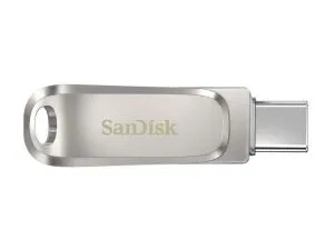 Stick de memorie USB SanDisk Ultra Dual Drive Luxe, 32 GB, USB 3.1 Gen 1, USB-C, argintiu