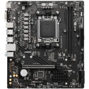 MSI Main Board Desktop PRO B650M-B (AM5, 2x DDR5, 1xHDMI, 1x VGA, 1x PCI-E x16, 1x PCI-E x1, 1x M.2, 4x SATA 6G, 6x USB 3.2 Gen1 Type A, 6x USB 2.0 , 2.5G LAN) mATX