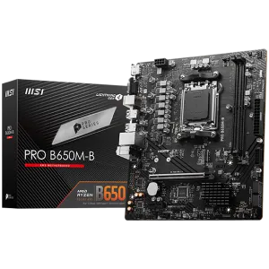 MSI Main Board Desktop PRO B650M-B (AM5, 2x DDR5, 1xHDMI, 1x VGA, 1x PCI-E x16, 1x PCI-E x1, 1x M.2, 4x SATA 6G, 6x USB 3.2 Gen1 Type A, 6x USB 2.0 , 2.5G LAN) mATX