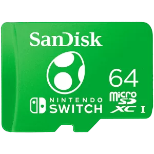 Card SanDisk Nintendo MicroSDXC UHS-I pentru Nintendo Switch, Ediția Yoshi- 64 GB, Citire de până la 100 MB/s; până la 90 MB/s scriere, EAN: 619659204518