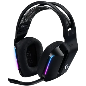 Căști pentru jocuri RGB fără fir LOGITECH G733 LIGHTSPEED - NEGRU